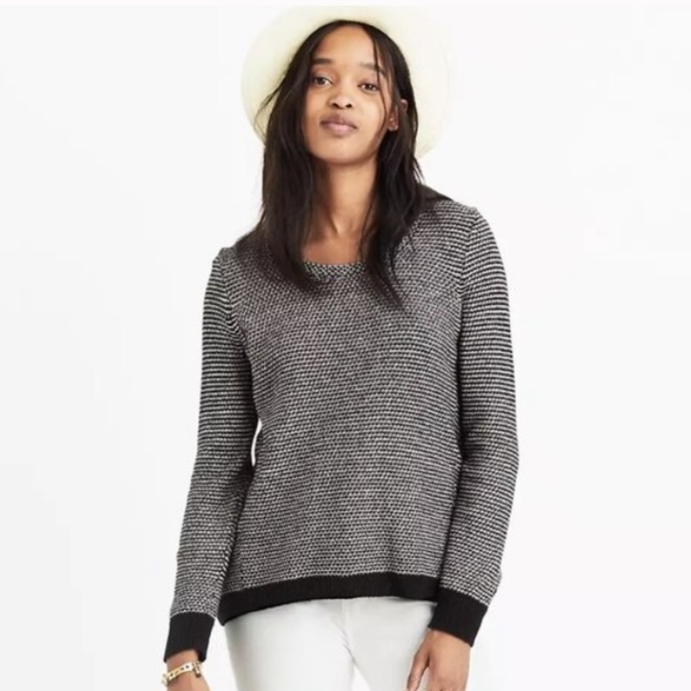 Madewell Riverside Pullover Sweater in Dotweave S